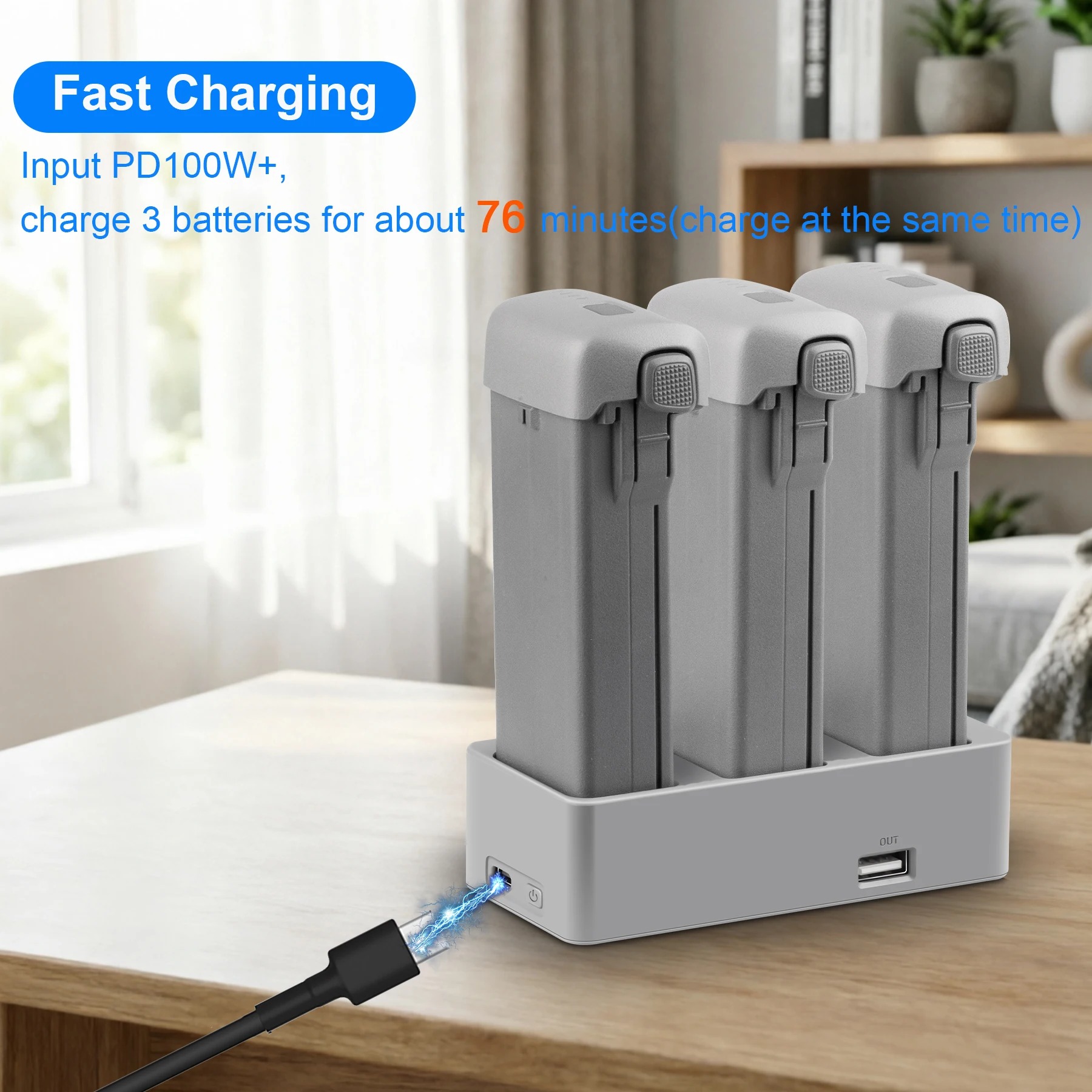 Hub di ricarica rapida a tre v - Drone Charging Hub recensione e prezzo